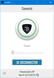 vous êtes bien connecté à Le VPN