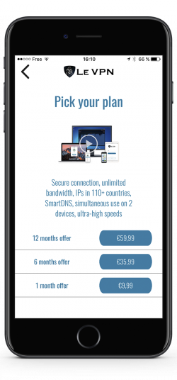 Le VPN app | Le VPN iOS app for US TV | VPN by country | Le VPN iOS app